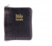 Biblia Sagrada Pequena Capa Ziper Preta Com Indice RC